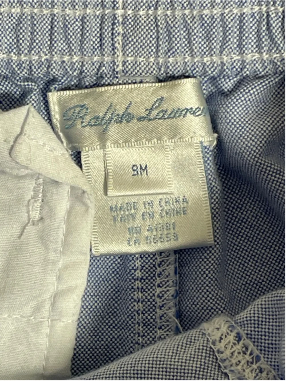 Boys Polo Ralph Lauren Blue Pants 9M Preppy Classic Cotton